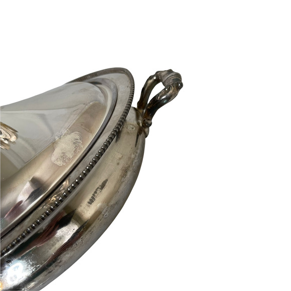 Vtg. Homan Silverplated Casserole Dish With Lid & Handles 555 Special Metal - Picture 4 of 12